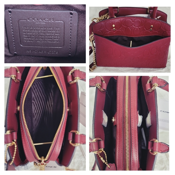 SALE 1 DAY Coach 2 PCS SET Signature Leather Bag Wallet NWT - Picture 4 of 16